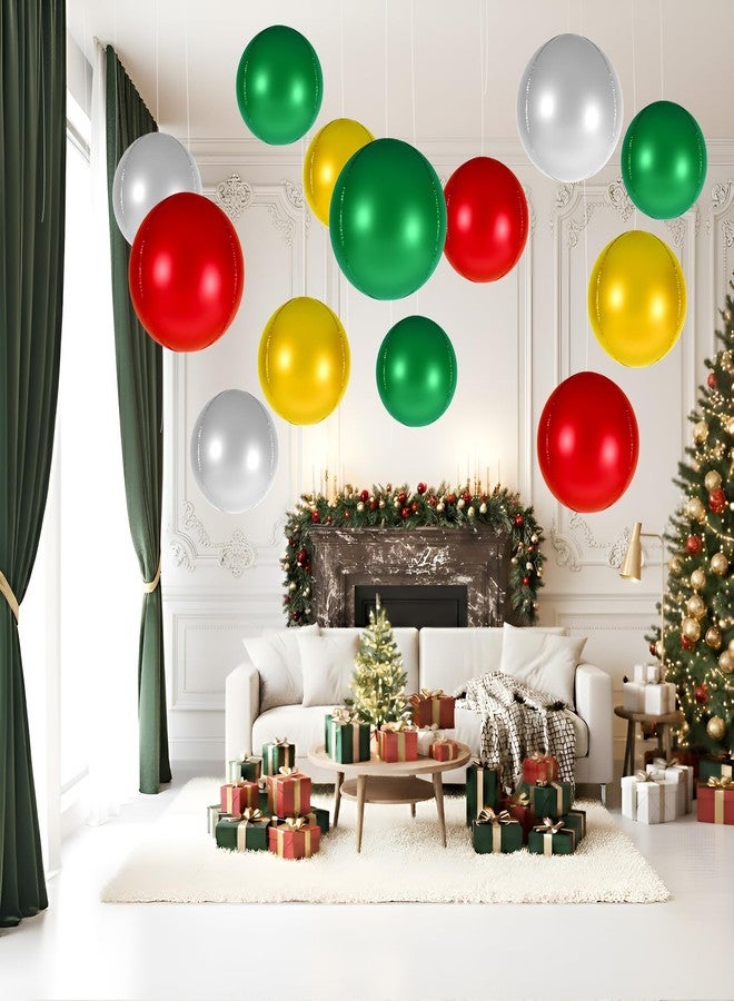 مجموعة زينة عيد الميلاد من سيمجوينج، 24 قطعة، كرات عيد الميلاد العملاقة مقاس 18 بوصة، زينة عيد الميلاد الكبيرة القابلة للنفخ، زينة معلقة على شكل كرات عيد الميلاد كبيرة الحجم لتزيين شجرة عيد الميلاد في الأماكن الخارجية والداخلية، وحفلات الأشجار، والحدائق (لون منعش). - Image 1